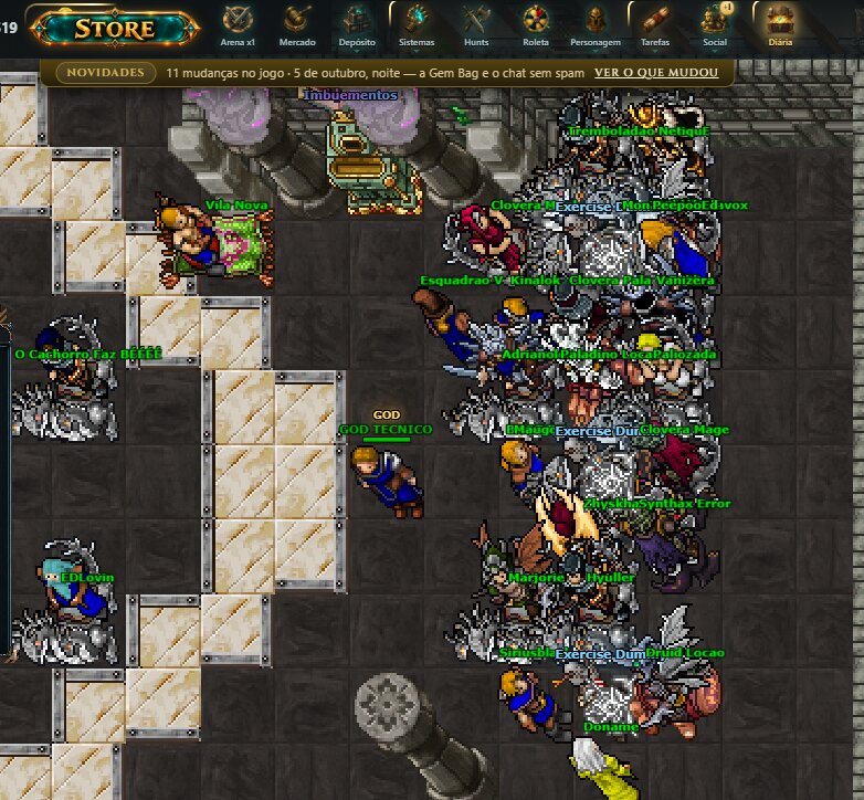 Estrutura do Tibia no navegador
